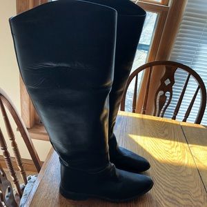 Custom made black leather English Riding Boots